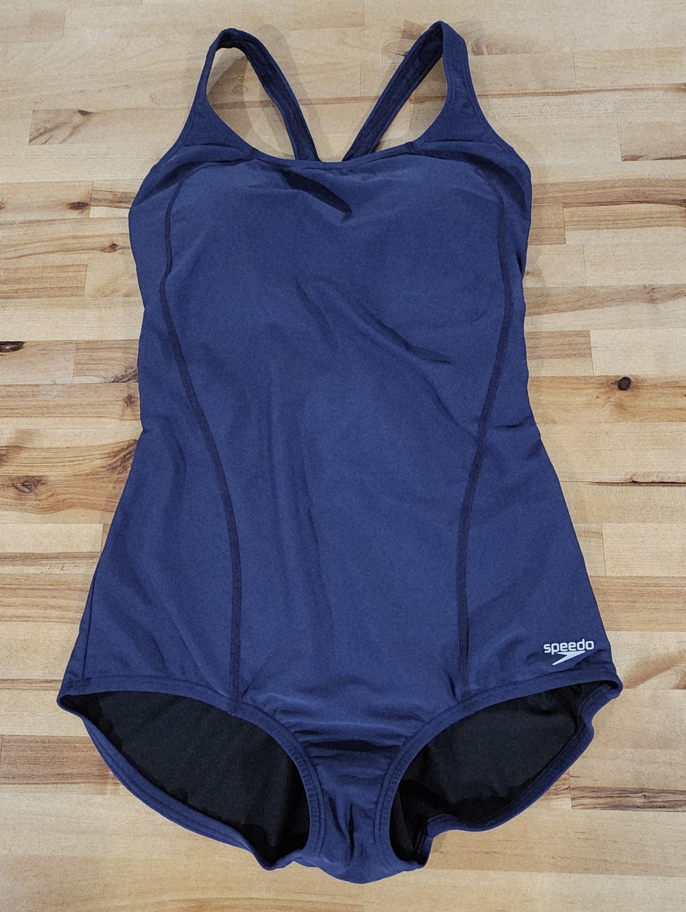 Speedo Swimsuit Women's Size 12 Navy One Piece Padded